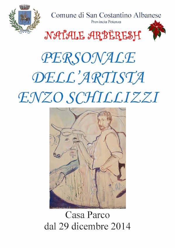 Locandina della personale alla Casa Parco, dal 29 dicembre 2014
